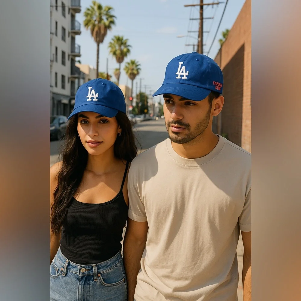 Vintage LA Dodgers Farmer John Promo Hat Blue Adjustable Dad Cap MLB Giveaway